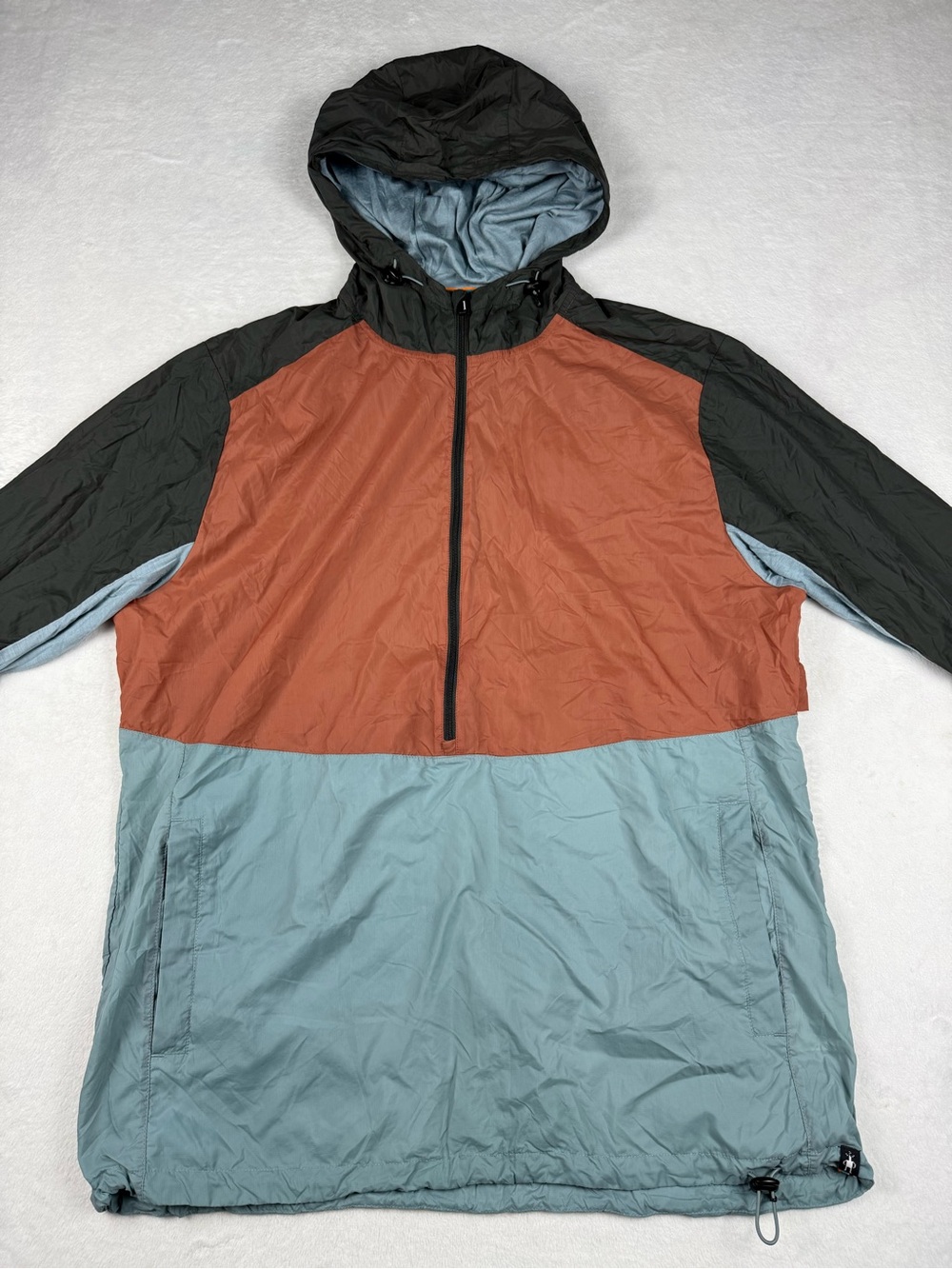 Smartwool Ultralite Merino Wool Colorblock Anorak Windbreaker Jacket Men’s Large